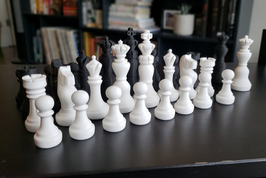 Bollinger Chess Pieces - Regulation Size and Weight - Felt Bottoms - Eco Friendly Plastic - Designed & Made in BC, Canada